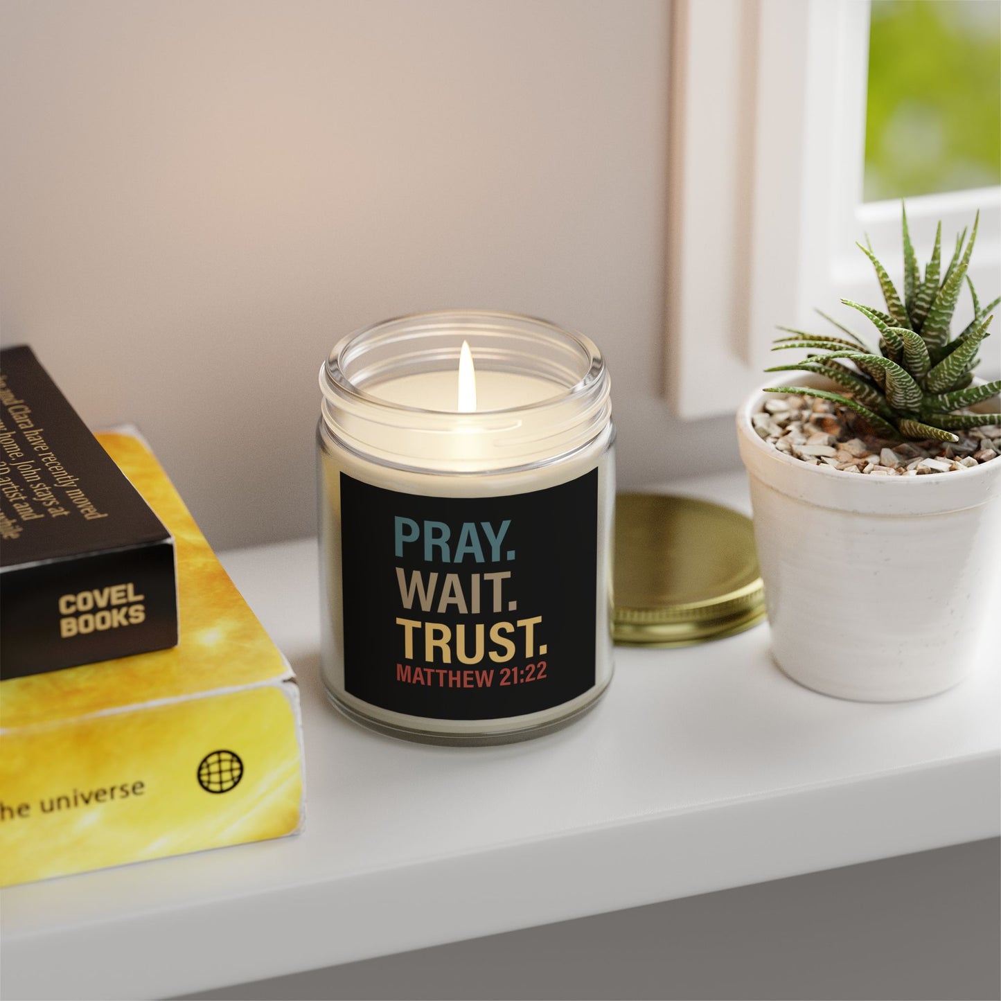 Pray Wait Trust Christian Scented Candle (4oz, 9oz)