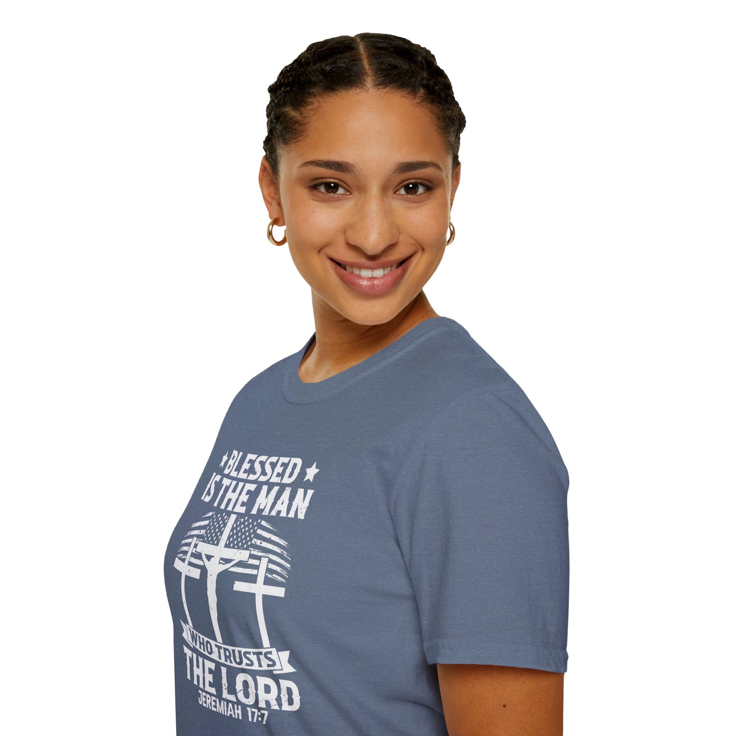 Blessed Is The Man Who Trusts In The Lord American Patriotic Christian Unisex T-shirt