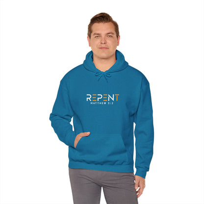Repent Christian Unisex Hooded Pullover Sweatshirt