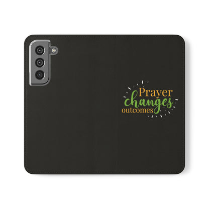 Prayer Changes Outcomes Phone Flip Cases - ClaimedbyGodDesigns