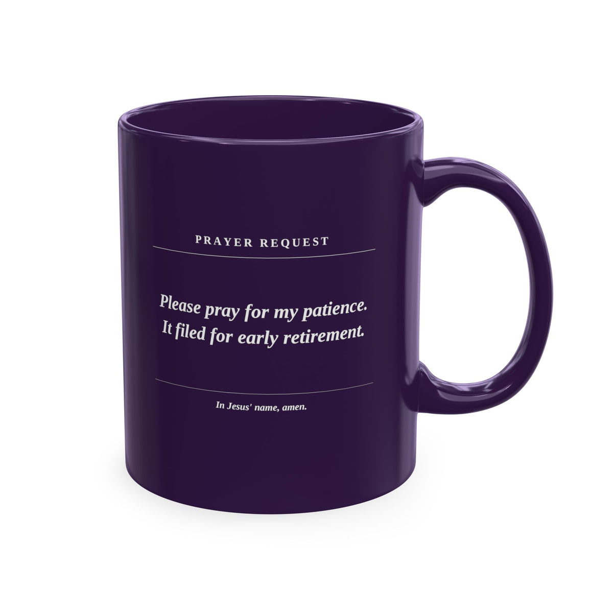 Prayer Request Ceramic Mug — Humorous Co-worker Gift