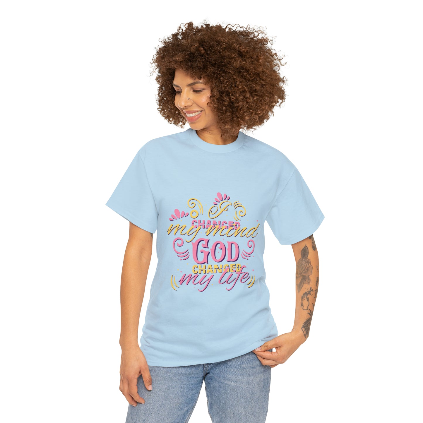 I Changed My Mind God Changed My Life Unisex Heavy Cotton Tee