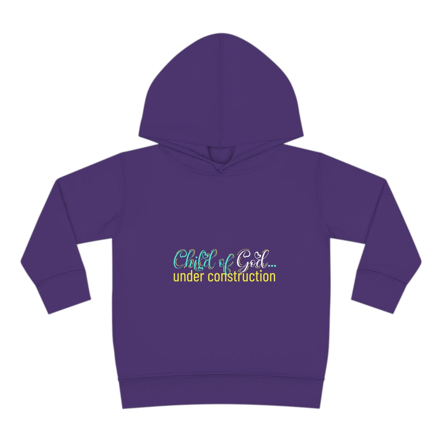 Child Of God Under Construction Toddler Christian Pullover Fleece Hoodie Printify