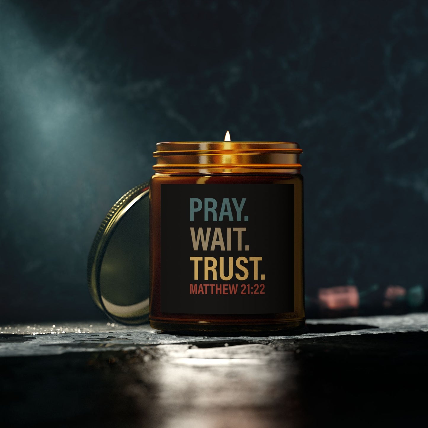 Pray Wait Trust Christian Scented Candle (4oz, 9oz)