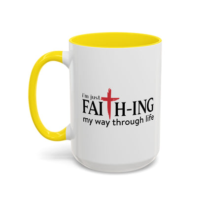 Faith-Inspired Coffee Accent Mug - Motivational Drinkware for Daily Inspiration