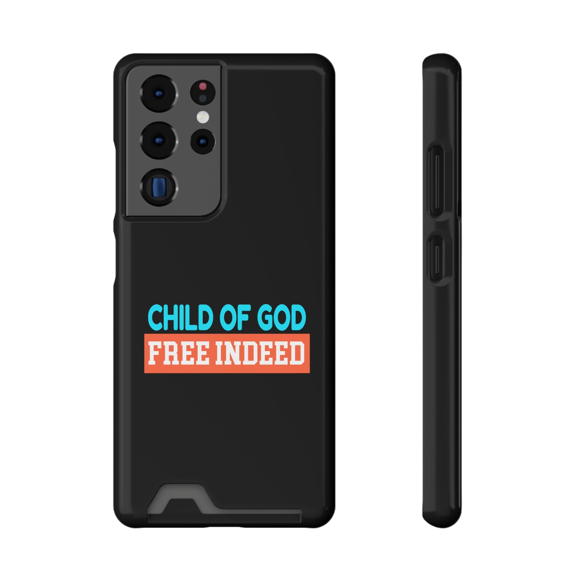 Child Of God Free Indeed Christian Phone Case With Card Holder Printify