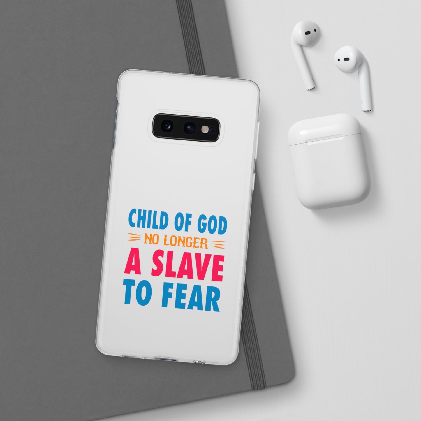 Child Of God No Longer A Slave To Fear Christian Flexi Phone Case Printify