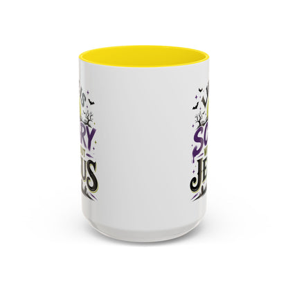 Coffee Mug — “Life Is Scary Without Jesus” Halloween Christian Accent Mug (11/15oz)