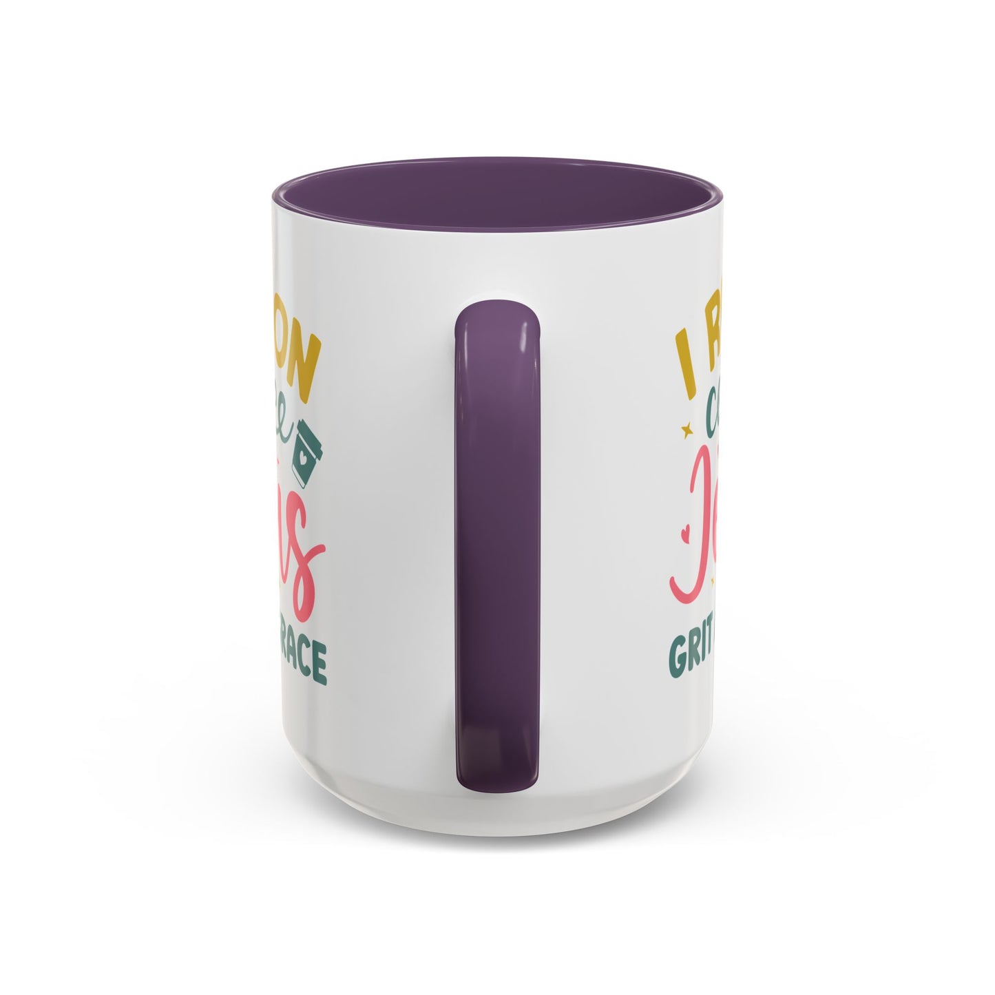 Inspirational Coffee Accent Mug - "I Run on Coffee & " - Perfect Gift for Faith & Coffee Lovers