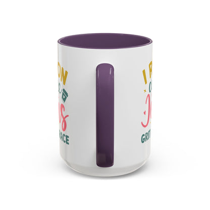Inspirational Coffee Accent Mug - "I Run on Coffee & " - Perfect Gift for Faith & Coffee Lovers
