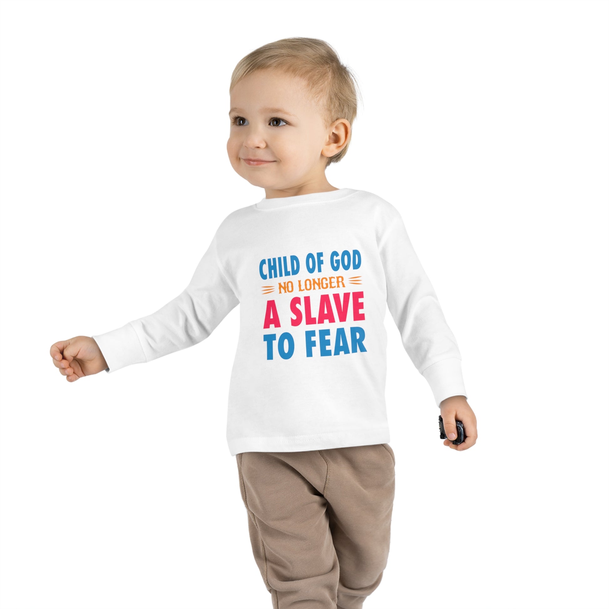 Child Of God No Longer A Slave To Fear Toddler Christian Sweatshirt Printify
