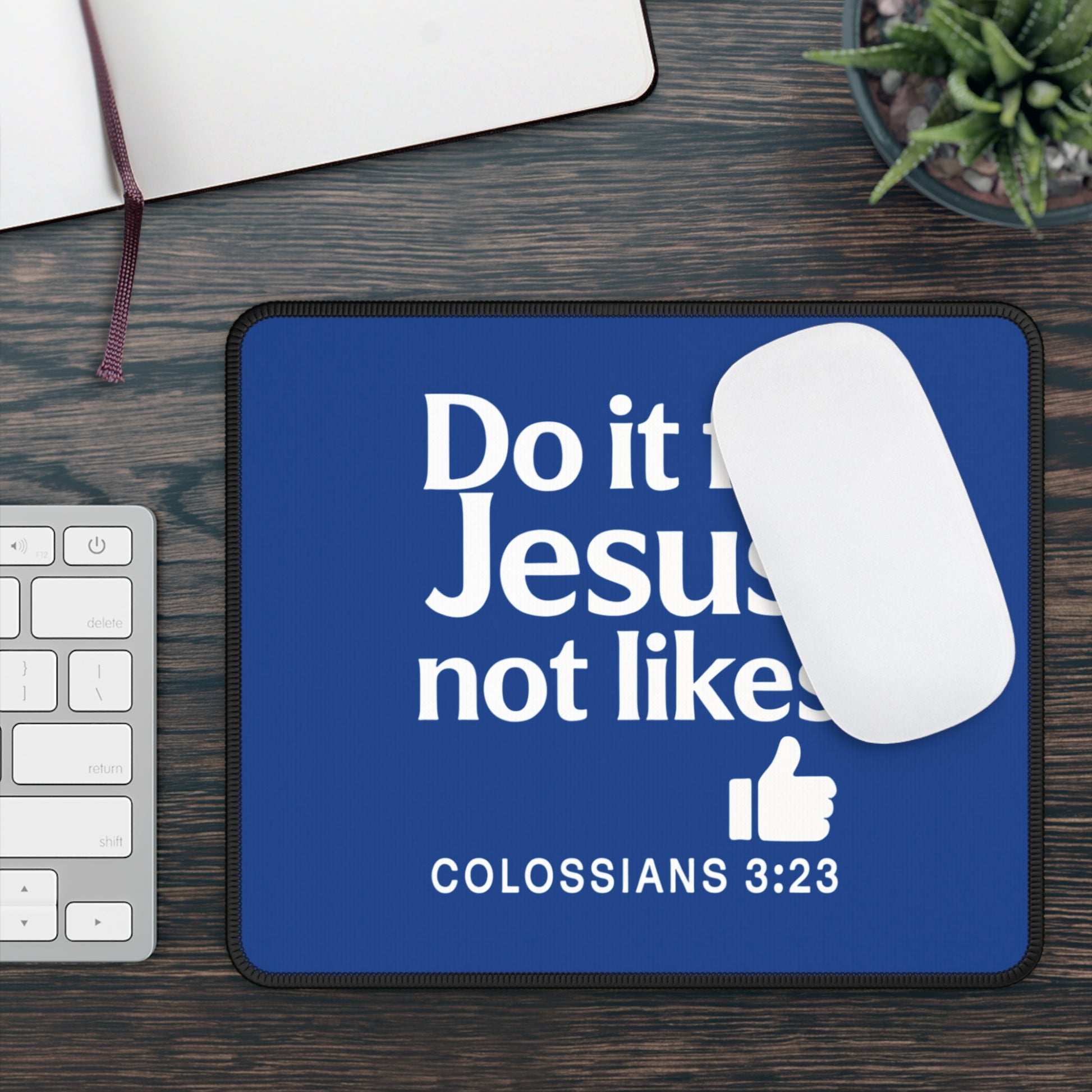 Christian Gaming Mouse Pad - Inspirational Desk Accessory, Gift for Gamers, Office Decor, Student Supplies, Faith - Based - ClaimedbyGodDesigns