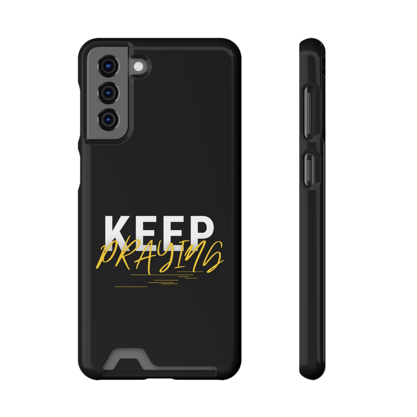 Keep Praying Christian Phone Case With Card Holder Printify