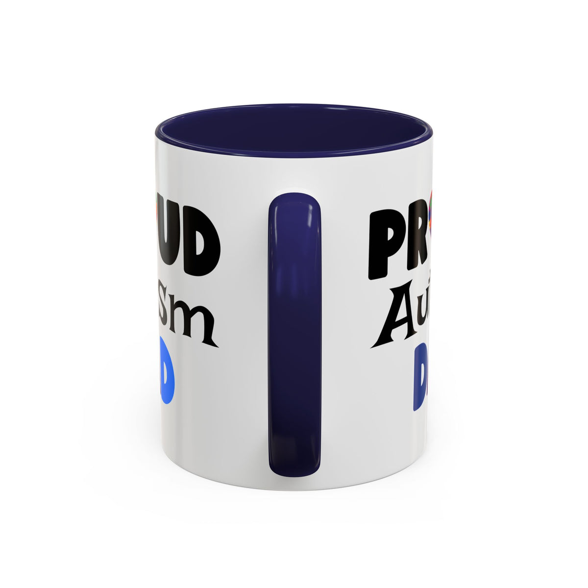 Proud Autism Dad Accent Coffee Mug - Perfect Gift for Fathers