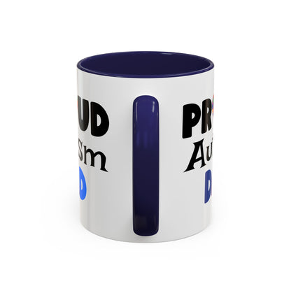 Proud Autism Dad Accent Coffee Mug - Perfect Gift for Fathers