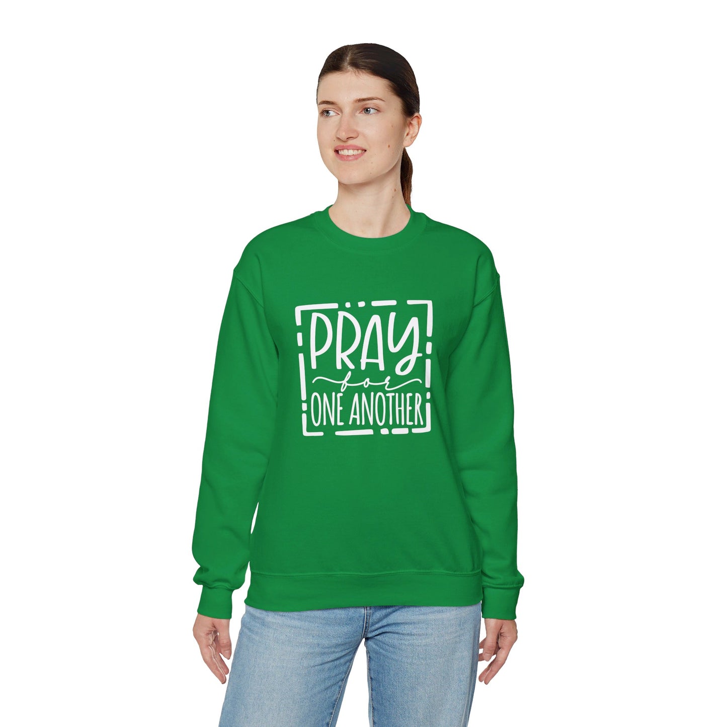 Pray For One Another Don't Quit Unisex Heavy Blend™ Crewneck Christian Sweatshirt