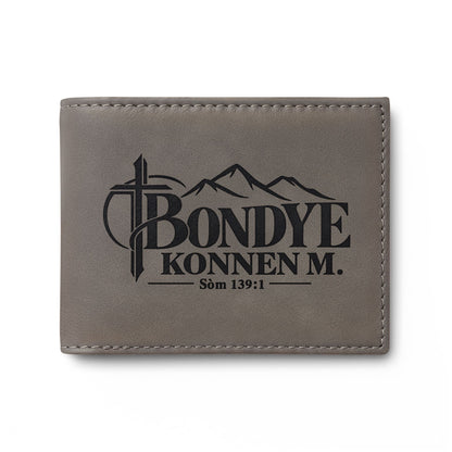 Bondye Konnen M. Haitian Kreyòl Christian bi-fold wallet, Sòm 139:1