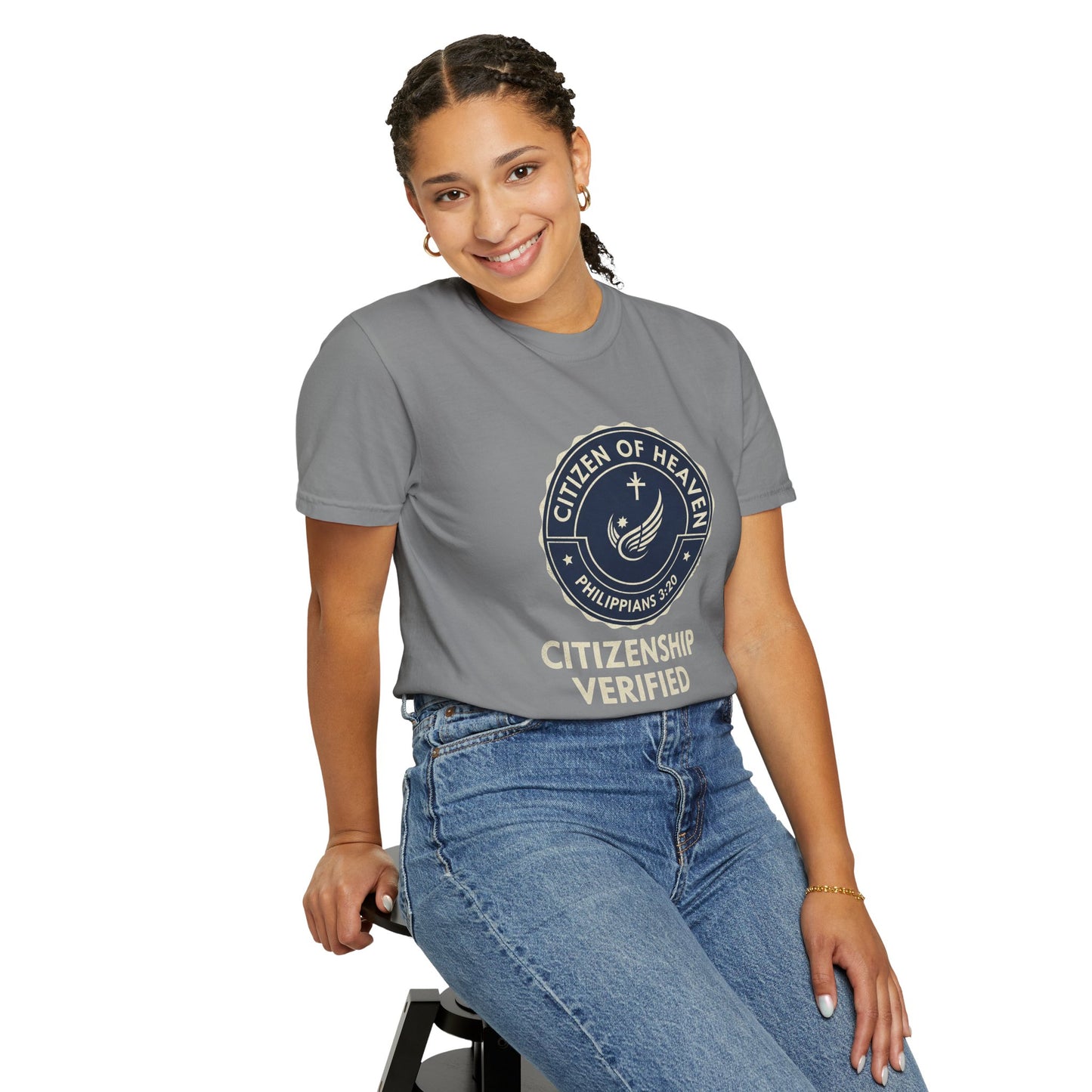 Citizen of Heaven T-shirt, Unisex Garment - Dyed Tee, Spiritual Gift, Christian Apparel, Faith - Based Fashion, Inspirational Top - ClaimedbyGodDesigns