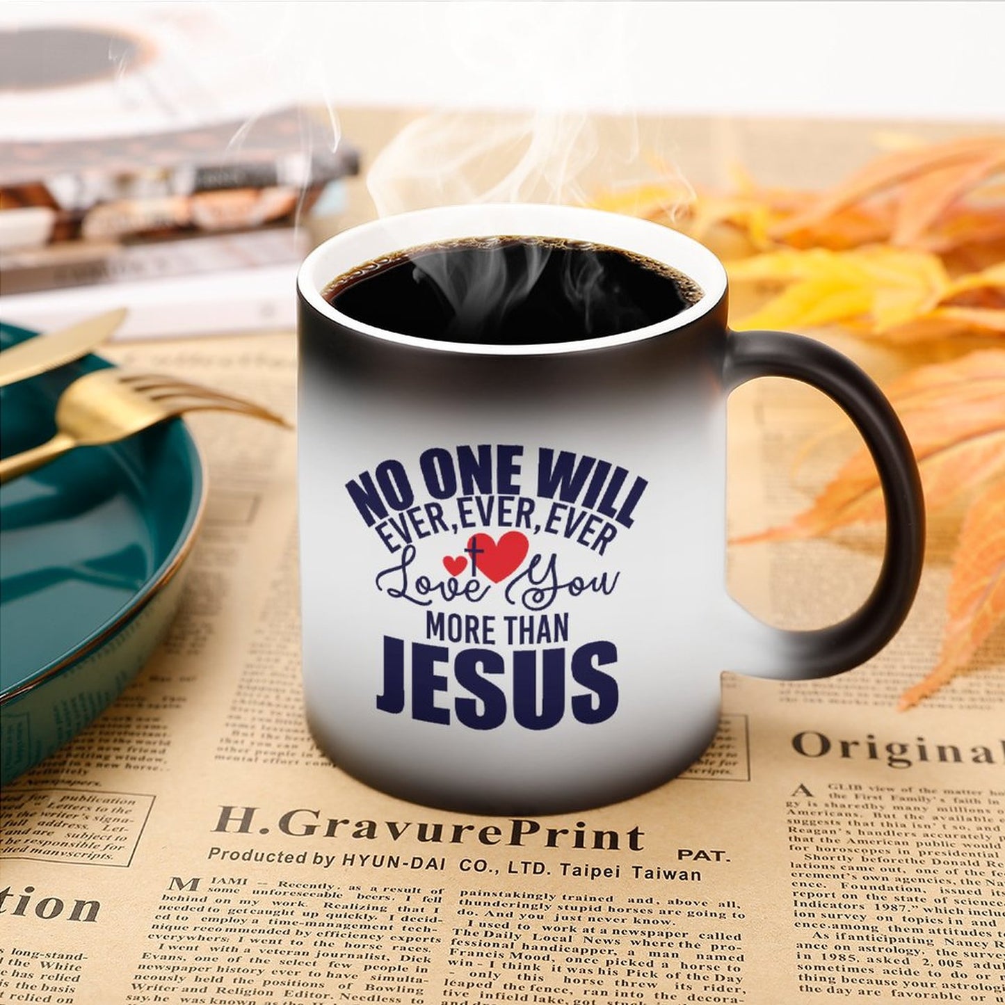 No One Will Ever Ever Love You More Than Jesus Christian Color Changing Mug (Dual-sided)