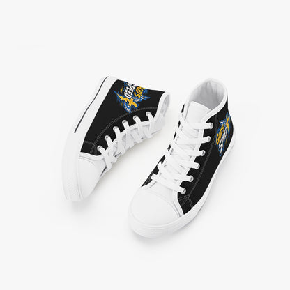 God's Speed Christian Kid’s High - Top Canvas Shoes - ClaimedbyGodDesigns