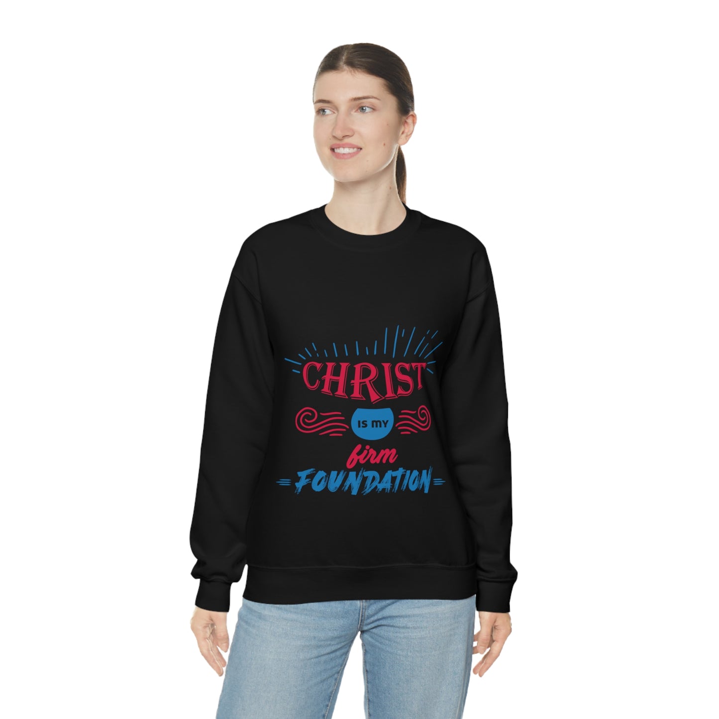 Christ Is My Firm Foundation Unisex Heavy Blend™ Crewneck Sweatshirt