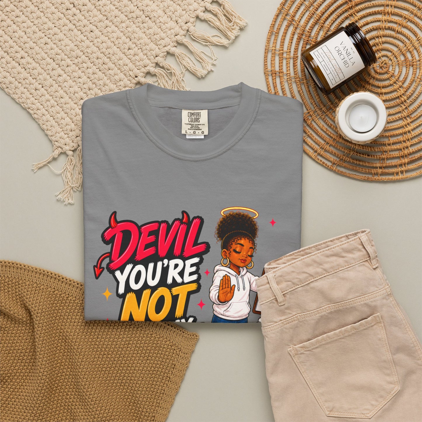 Devil You're Not On My Guest List T-Shirt - ClaimedbyGodDesigns
