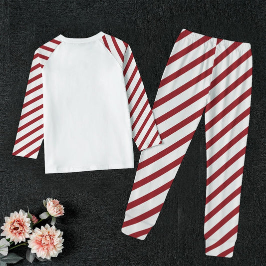 Santa Christmas Is For Him Christian Kid's Christmas Pajamas - ClaimedbyGodDesigns
