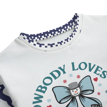 Snowbody Loves You Christian Kid's Round Neck Christmas Sweatshirt