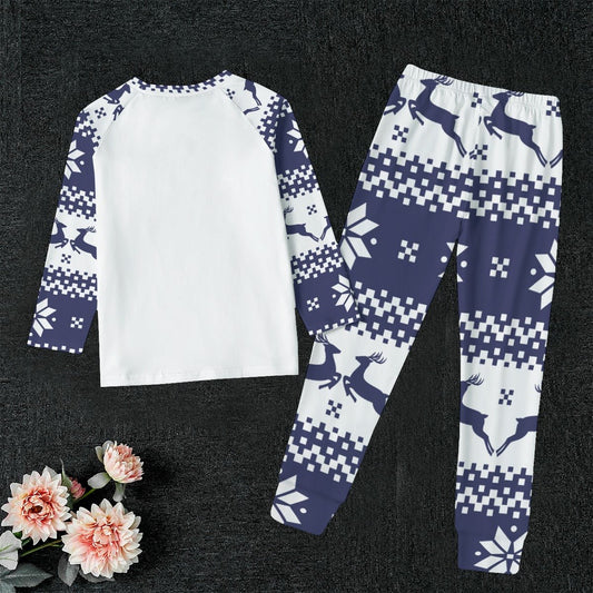 Snowbody Loves You Like Him Christian Kid's Christmas Pajamas - ClaimedbyGodDesigns