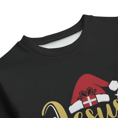 He Is The Reason For The Season Christian Kid's Round Neck Christmas Sweatshirt