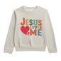 He Loves Me – Christian Kid's Round Neck Sweatshirt  Faith-Inspired Apparel