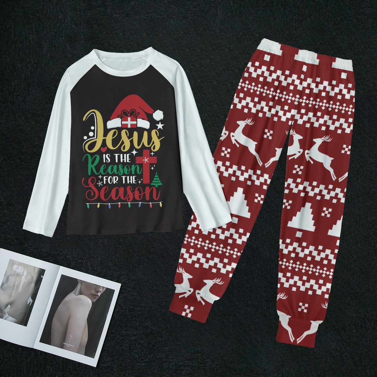 He Is The Reason For The Season Christian Women's Christmas Sleep Pajamas