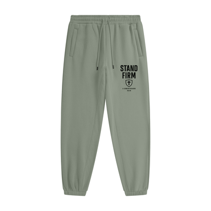 Stand Firm Unisex (men women) Heavyweight Fleece Sweatpants(Joggers) - ClaimedbyGodDesigns