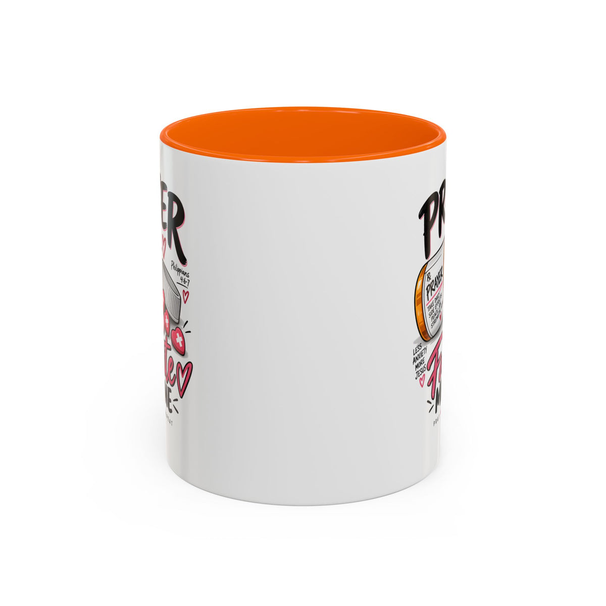 Prayer Is My Favorite Medicine Accent Coffee Mug – Inspirational Religious Gift