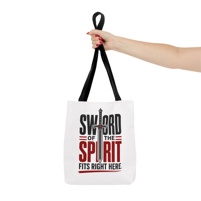 Sword of the Spirit Tote Bag — Christian Faith Inspirational Canvas Tote - ClaimedbyGodDesigns