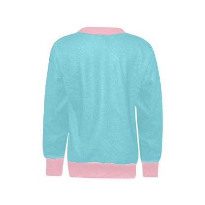 Created With A Purpose Girls' All Over Print Crew Neck Sweater - ClaimedbyGodDesigns
