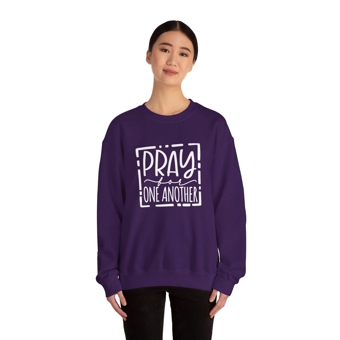 Pray For One Another Don't Quit Unisex Heavy Blend™ Crewneck Christian Sweatshirt