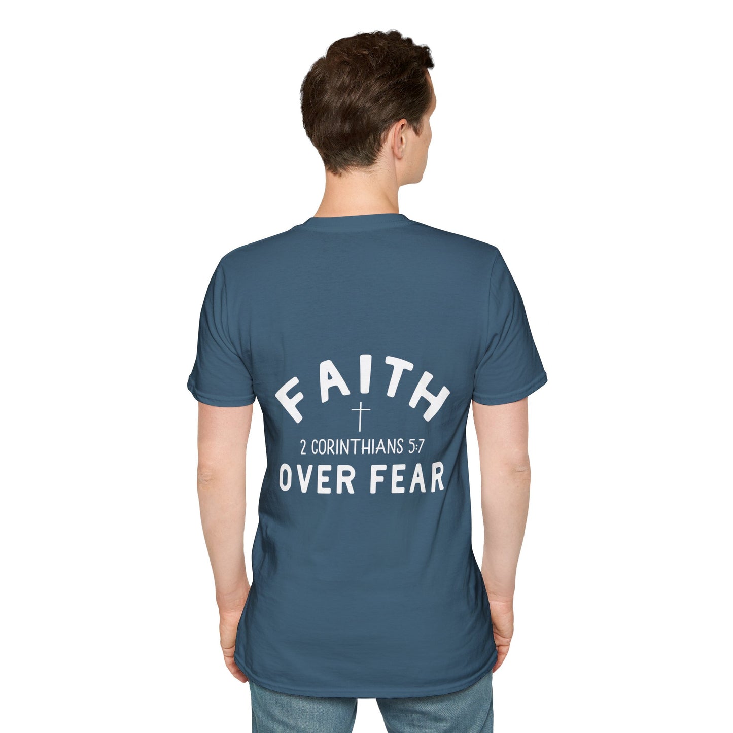 Faith Over Fear 3 Crosses   Christian Unisex T-shirt