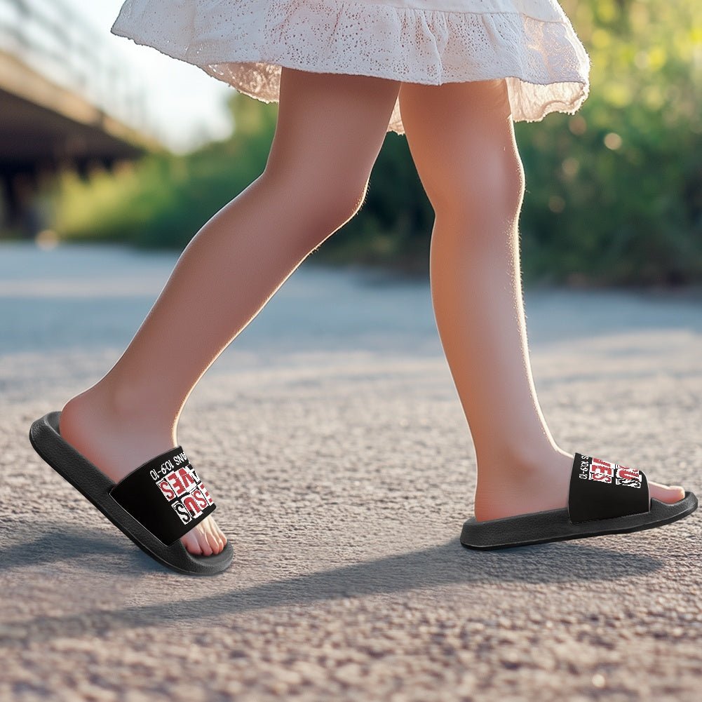 He Saves Christian Children's Sandals - ClaimedbyGodDesigns