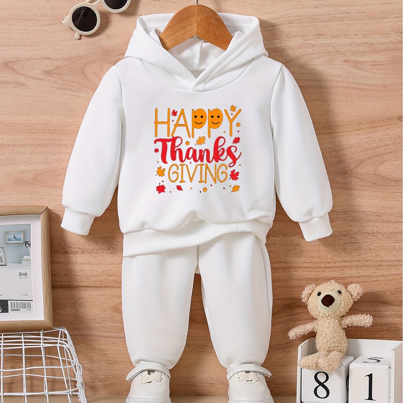 HAPPY THANKSGIVING (thanksgiving themed) Toddler Christian Casual Outfit claimedbygoddesigns