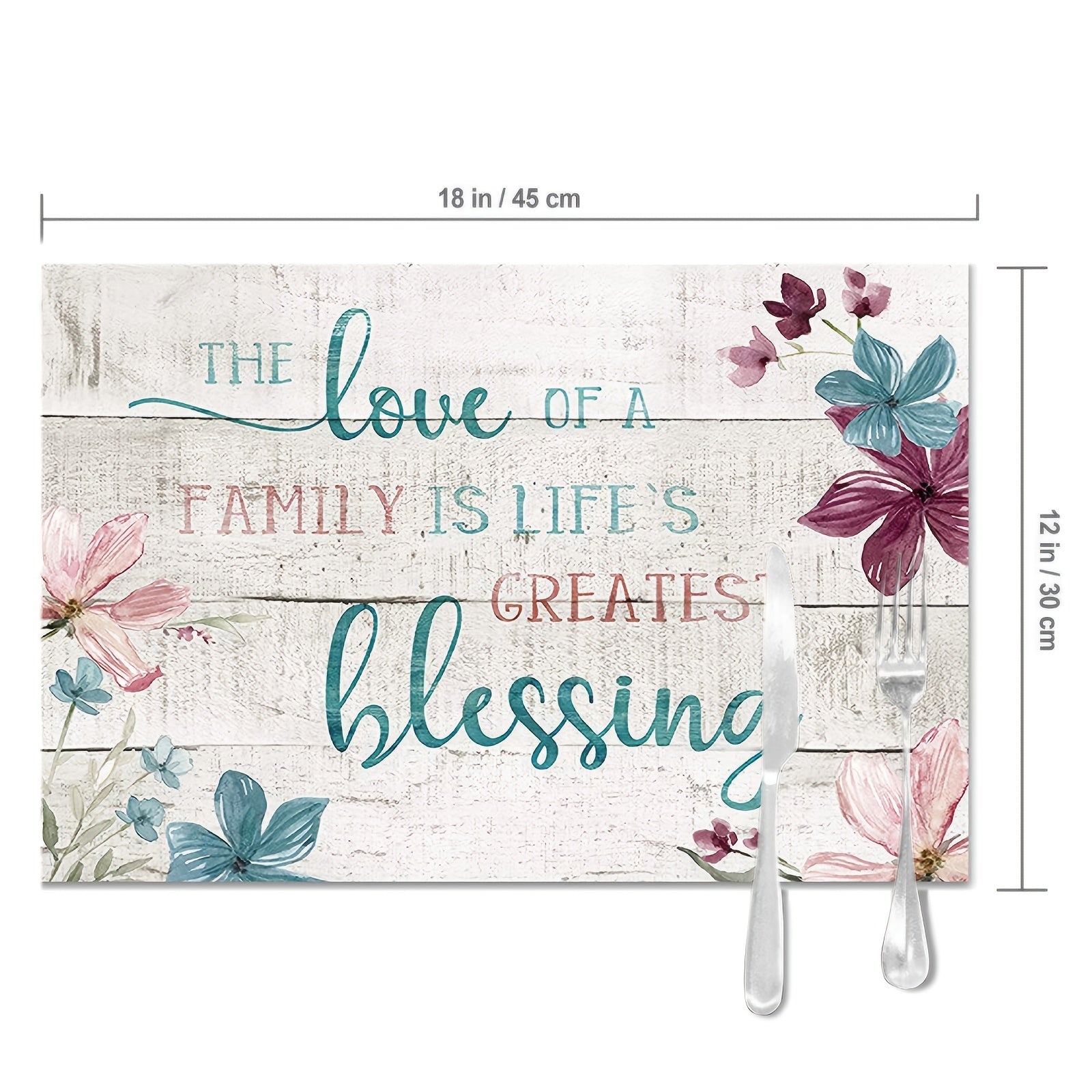 The Love Of A Family Christian Table Placemat 12*18in claimedbygoddesigns