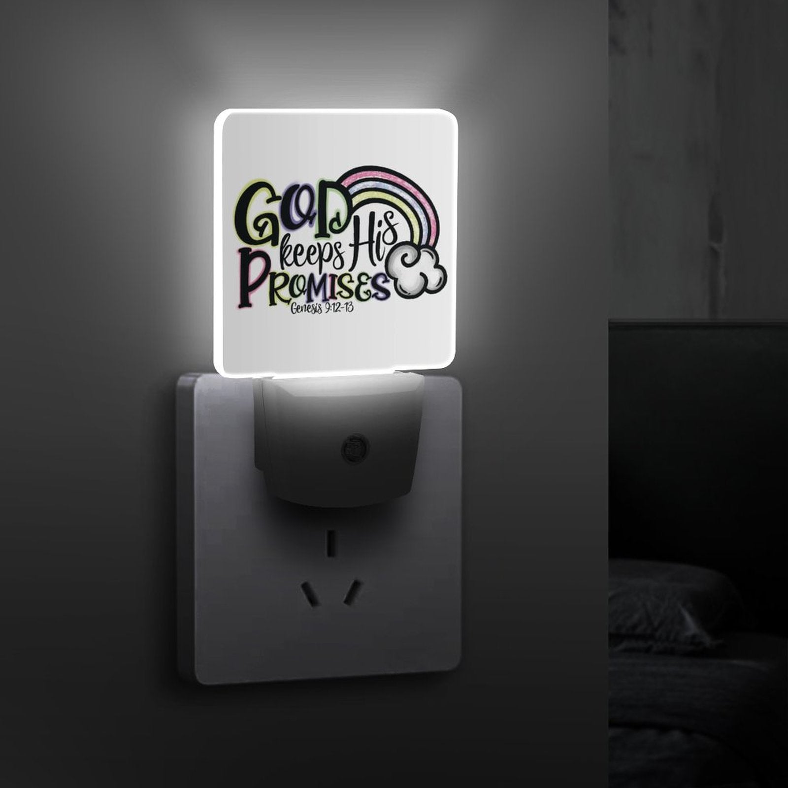 He Keeps His Promises Christian Night Light For Kids - ClaimedbyGodDesigns