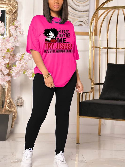 Try Jesus Women's Christian Casual Outfit claimedbygoddesigns