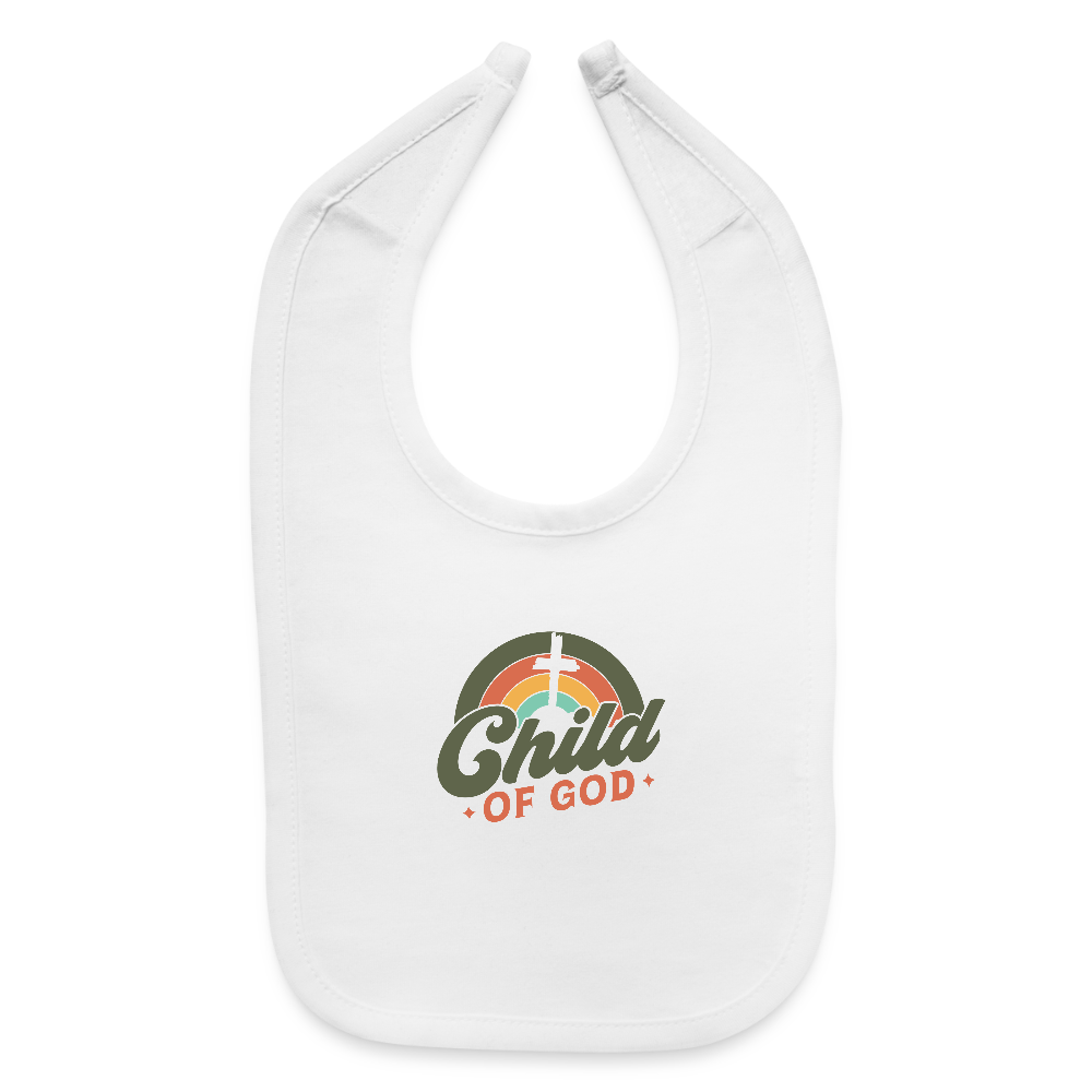His Child Christian Baby Bib - white