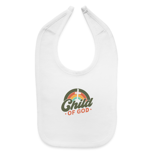 His Child Christian Baby Bib - white