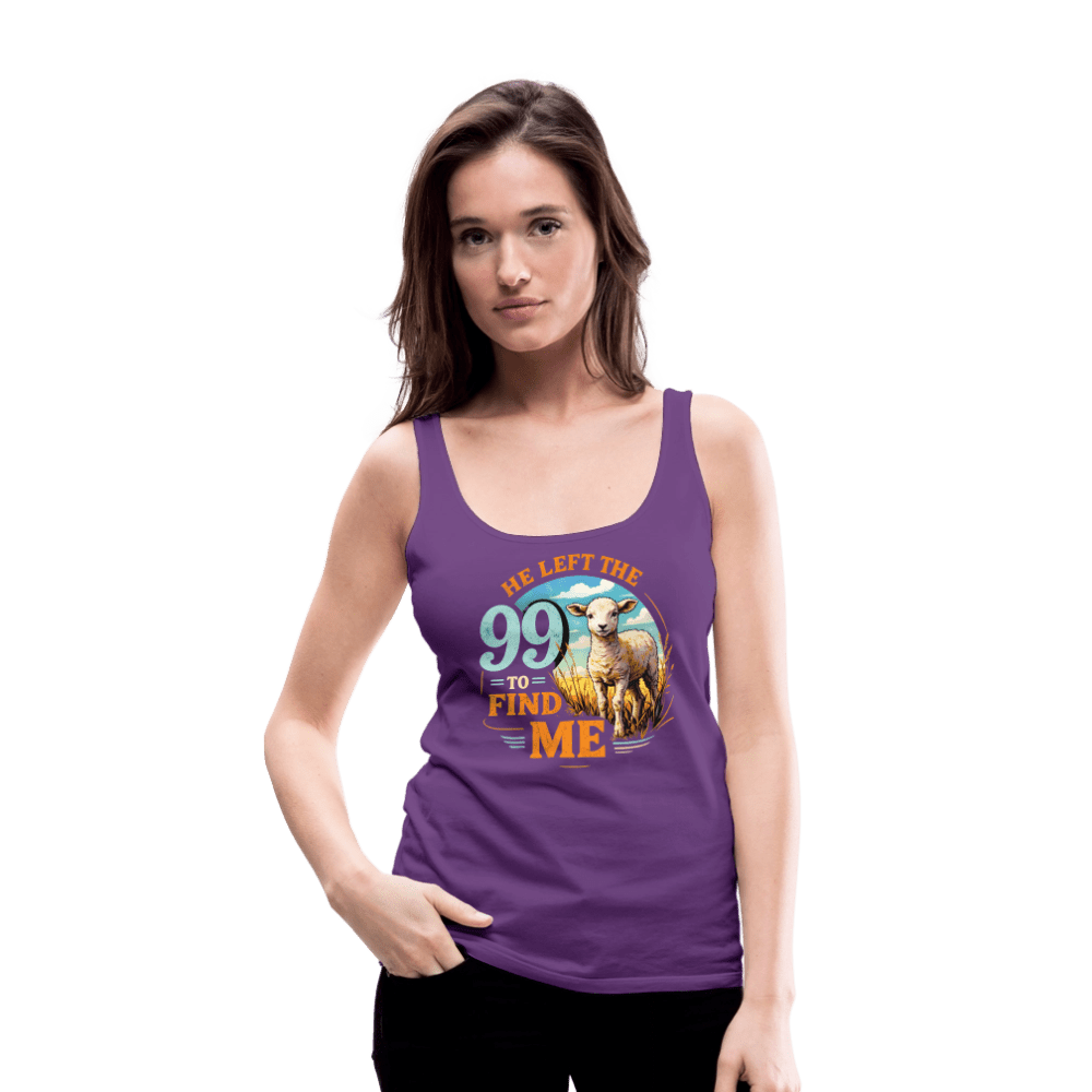 He Left The 99 To Find Me Women’s Christian Tank Top - ClaimedbyGodDesigns