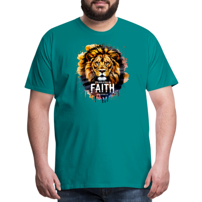 Fearless In Faith Men's Christian Premium T-Shirt - teal