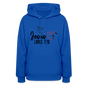 He Loves You Women's Christian Hooded Pullover Sweatshirt - royal blue