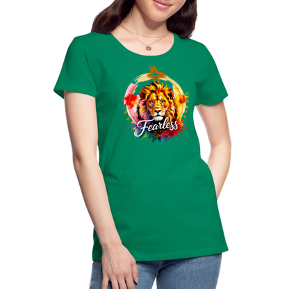 Fearless in Faith Christian Women’s Premium T-Shirt - kelly green