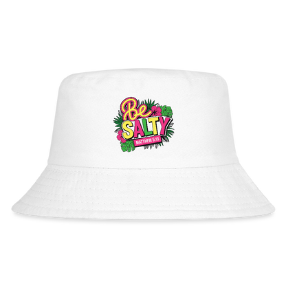 Be Salty Kid's Christian Bucket Hat - white